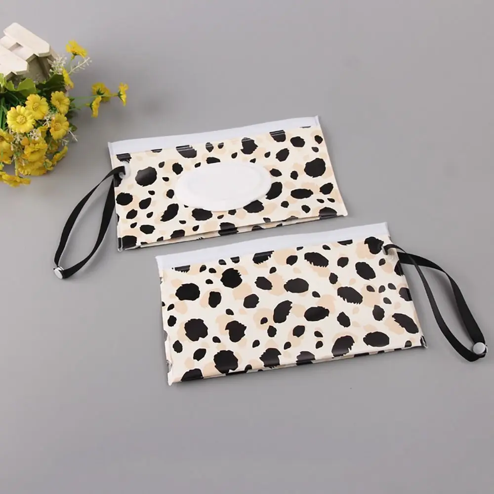 Cute Outdoor portátil Wet Wipes Bag, Acessórios do produto do bebê, Flip Cover, Bolsa cosmética, Wipes Holder Case, Caixa de tecido