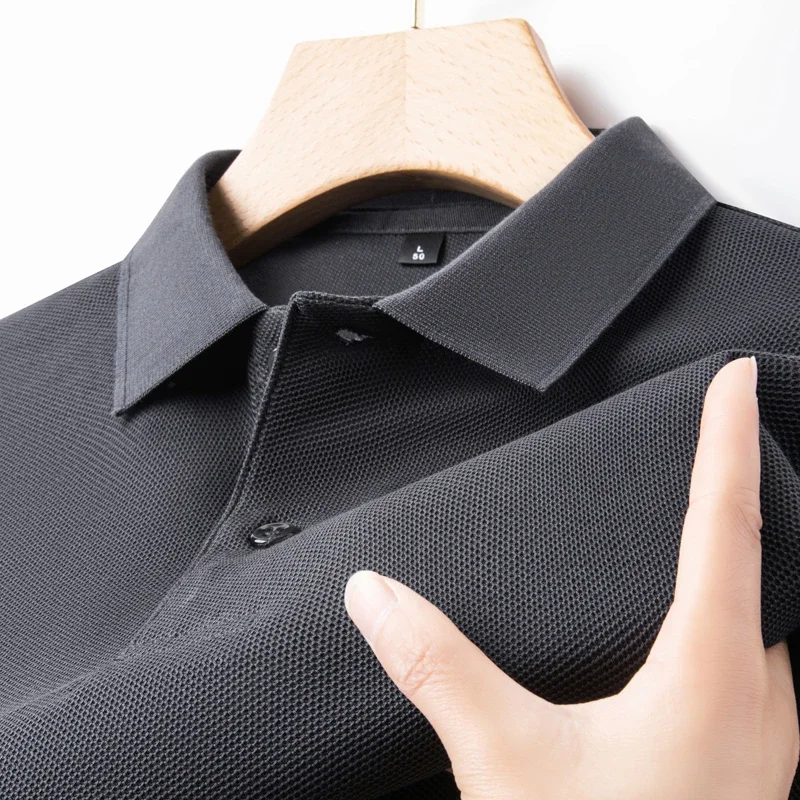 Men's 100% Cotton Polo Shirt - Summer Casual Breathable Tee,19 Colors,Ideal for Golf and Sports,Business Casual,Silk-Like Finish, image 16