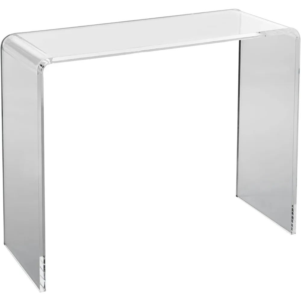 Acrylic Console Table, Clear Acrylic End Table, Transparent Acrylic Side Table 38.2x15x29.3 inch, for Foyer, Living Room