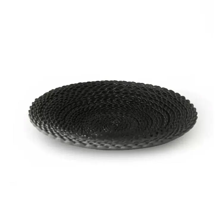 

French medieval black woven fruit plate model room hotel homestay home coffee table desktop decoration art ornament