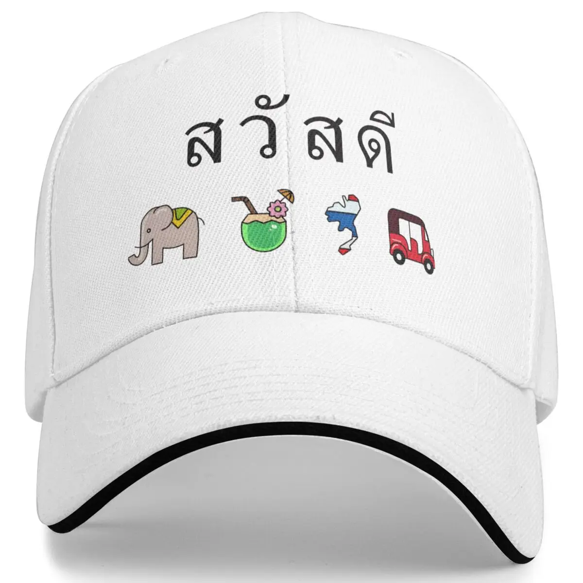 Thailand Baseball Cap Hello In Thailand Stylish Unisex-Teens Trucker Hat Hot Sale Print Outdoor Sport Baseball Caps