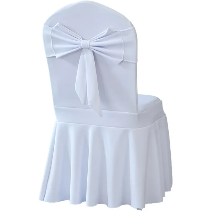 Bruiloft decoratie spandex stoel sjerp met kant-en-klare vlinderdas knoop, ideaal voor banket verjaardag verjaardagsfeestje evenementen vakantie