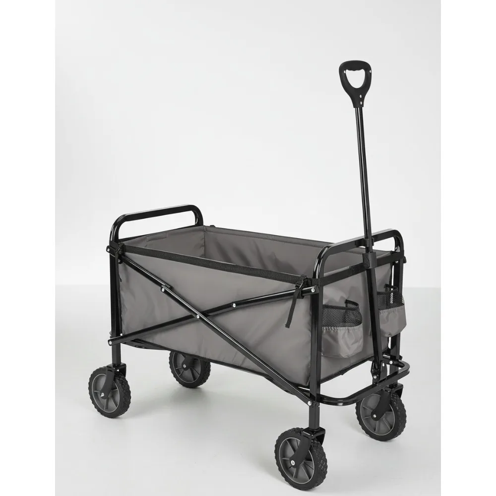 

Heavy Duty Folding Utility Wagon Cart - 265lbs Capacity for Outdoor Camping Sports Garden Shopping