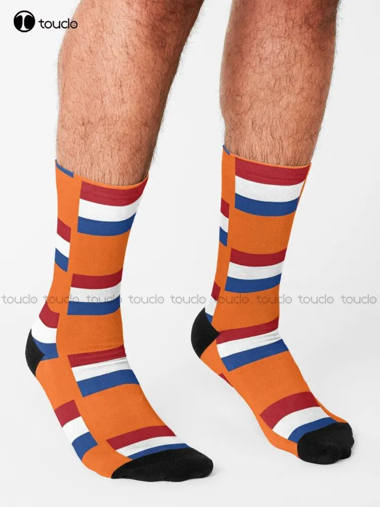 Netherlands Country - Holland Dutch Flag Socks Cotton Socks For Men Personalized Custom Unisex Adult Teen Youth Socks Streetwear