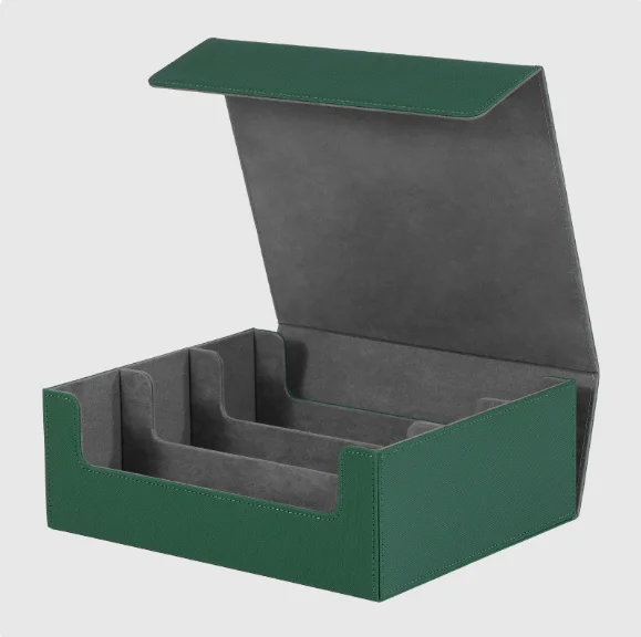 Opbergdoos voor ruilkaarten, geschikt voor maximaal 1800 enkele decks, magnetische sluiting PU lederen kaartendoos, geschikt voor TCG, Yugion-kaarten