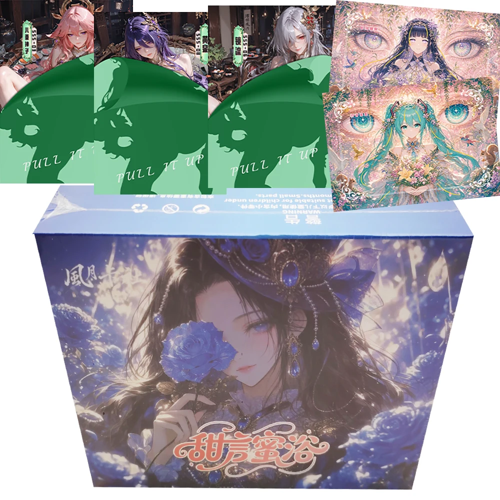 Tian Yan Mi Yu Anime Game Collection Cards Woman Visual Temptation Feast Sweet Heartbeat Trendy Art Character Cards Hobby Gift
