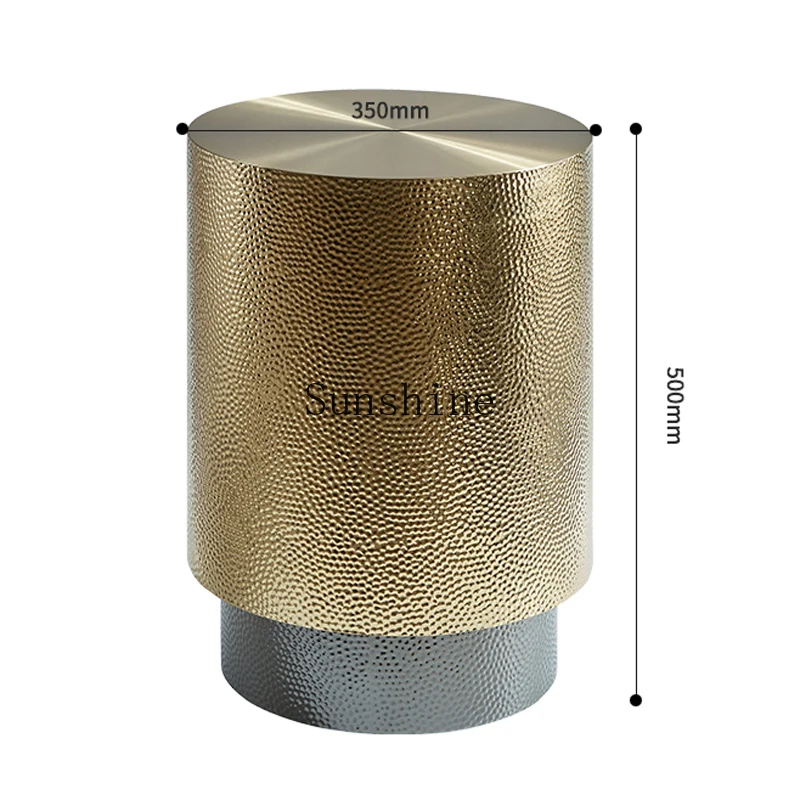 Creative stainless steel concave-convex corner table Modern simple household living room small coffee table