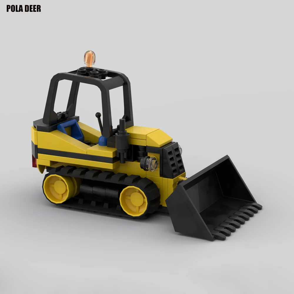 Poladeer 385 Pcs Creative Construction Truck and Bulldozer Small Particle Assembly Building Blocks Puzzle Model Toy Holiday Gift