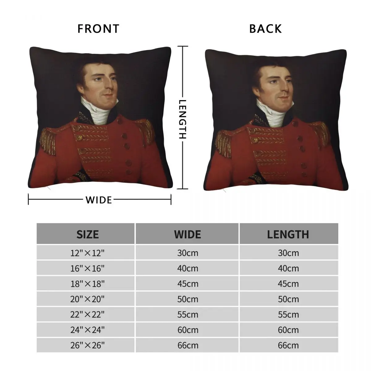 Duke Of Wellington Arthur Wellesley Pillowcase Polyester Linen Velvet Creative Zip Decorative Throw Pillow Car Cushion Cover 18