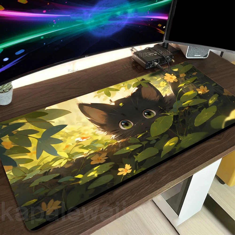 

Gamer Mousepad Large Gaming Anti-slip Mouse Pad Computer Keyboard Pads Locking Edge Mouse Mat XXXL Desk Mat Kawaii Cat Mat