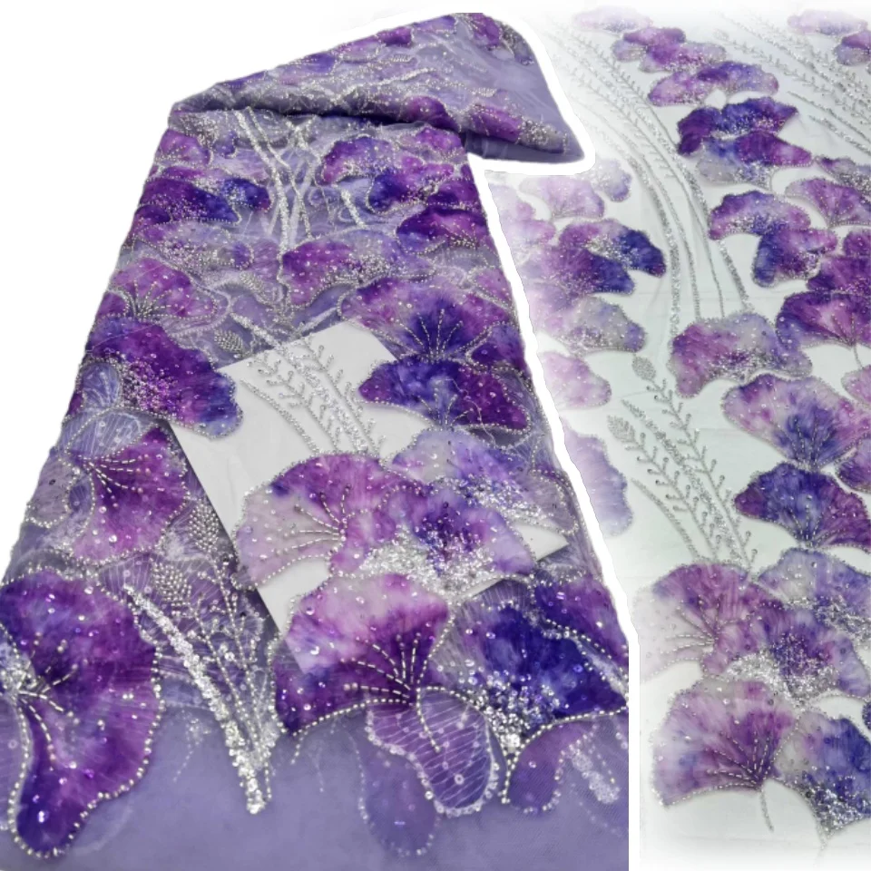 

Высокое качество, роскошная африканская кружевная ткань с блестками и бисером, новый жених, нигерийская свадебная вышивка, французский тюль, материалы 1925