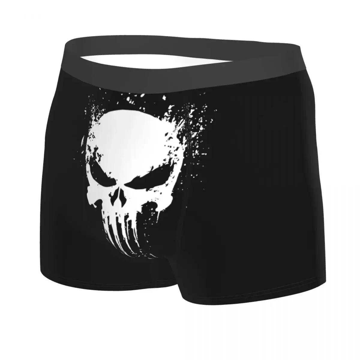 Custom Male Fashion Skeleton Underwear Skull Bone Boxer Briefs Breathable Shorts Panties Underpants