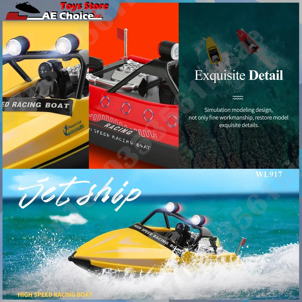 RC Jet Boat 2.4GHz - 16km/h High-Speed Remote Control Boat with Storage Bag, Ideal Gift for Kids, Adults & Boys