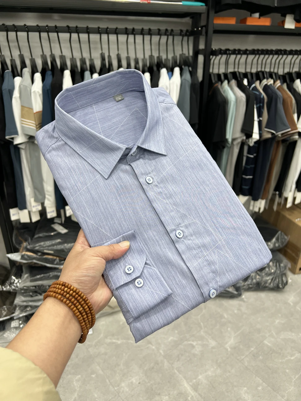 

Dujia Modal Fiber Long Sve irt Casual Thin Sle Spring Collection Men's Stand Fit Breathable Comfortable Skin-Friendly