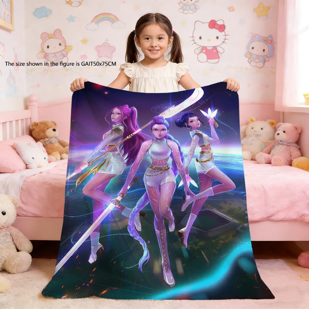 Coperta K-KPop calda e morbida peluche D-Demon coperta per divano soggiorno ufficio H-Hunters camera da letto regalo da viaggio Flanella