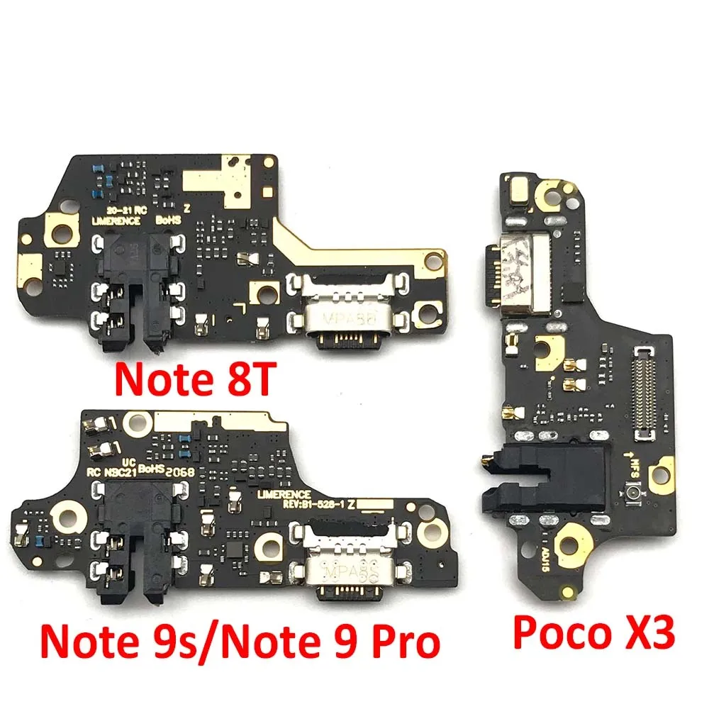 New USB Charger Charging Port  For Xiaomi Poco X3 Pro / Redmi Note 8T 9S 9 Pro Dock Connector Microphone Board Flex Cable