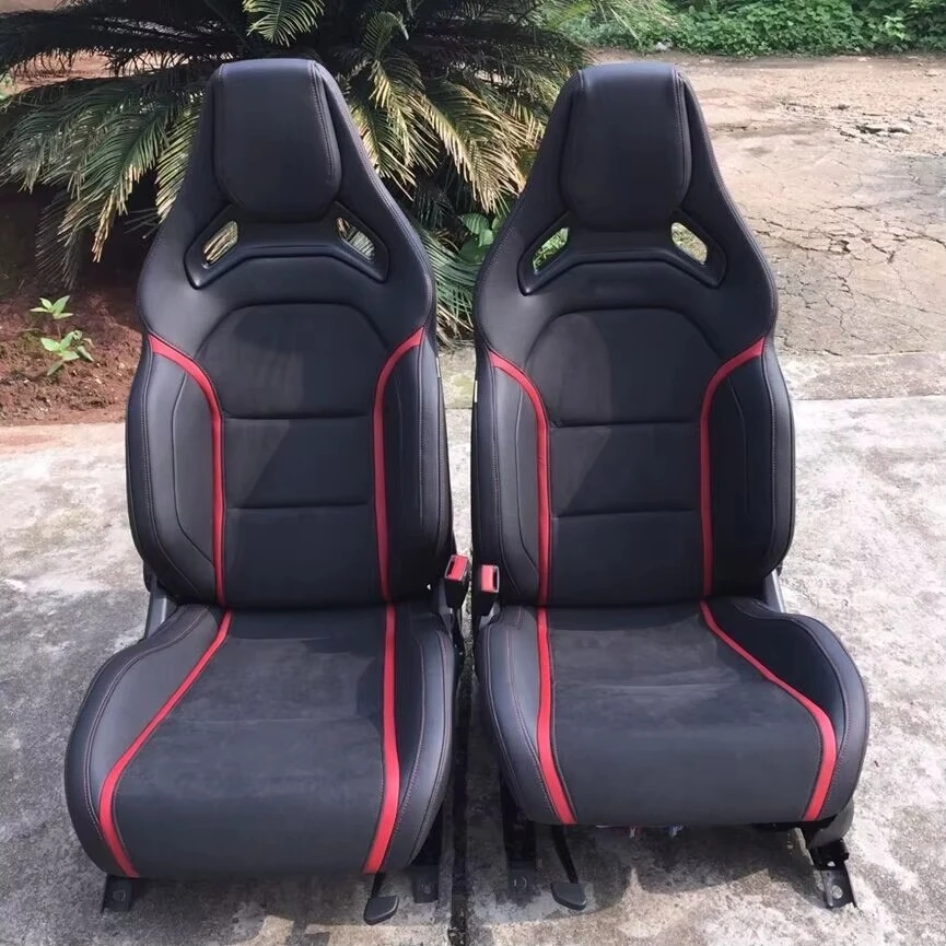 For Mercedes Benz AMG Track Seats For A35 A45 GLB35 GLA35 SLK AMG GT C63 E63 A45 W206 W214 DOS Leather Material