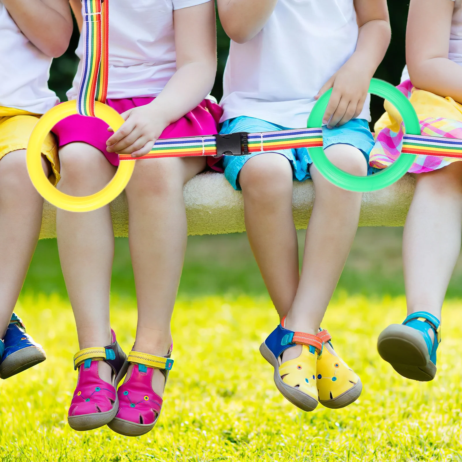 

12Pcs Toddler Safety Leash Colorful Walking Rope Quick Release Buckle Preschool Group Anti Lost Link Outdoor Toddler Reins