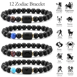 12Constell Zodiac Signs Bracelet Jewelry Bracelet Capricorn Aquarius Taurus Bracelet Natural Gemstone Bracelet Gifts for friends