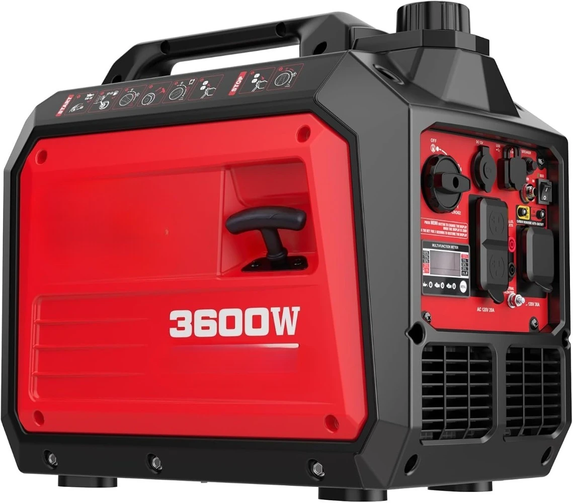

3600-Watt Portable Inverter Generator with CO Protect, Quiet, 30A for