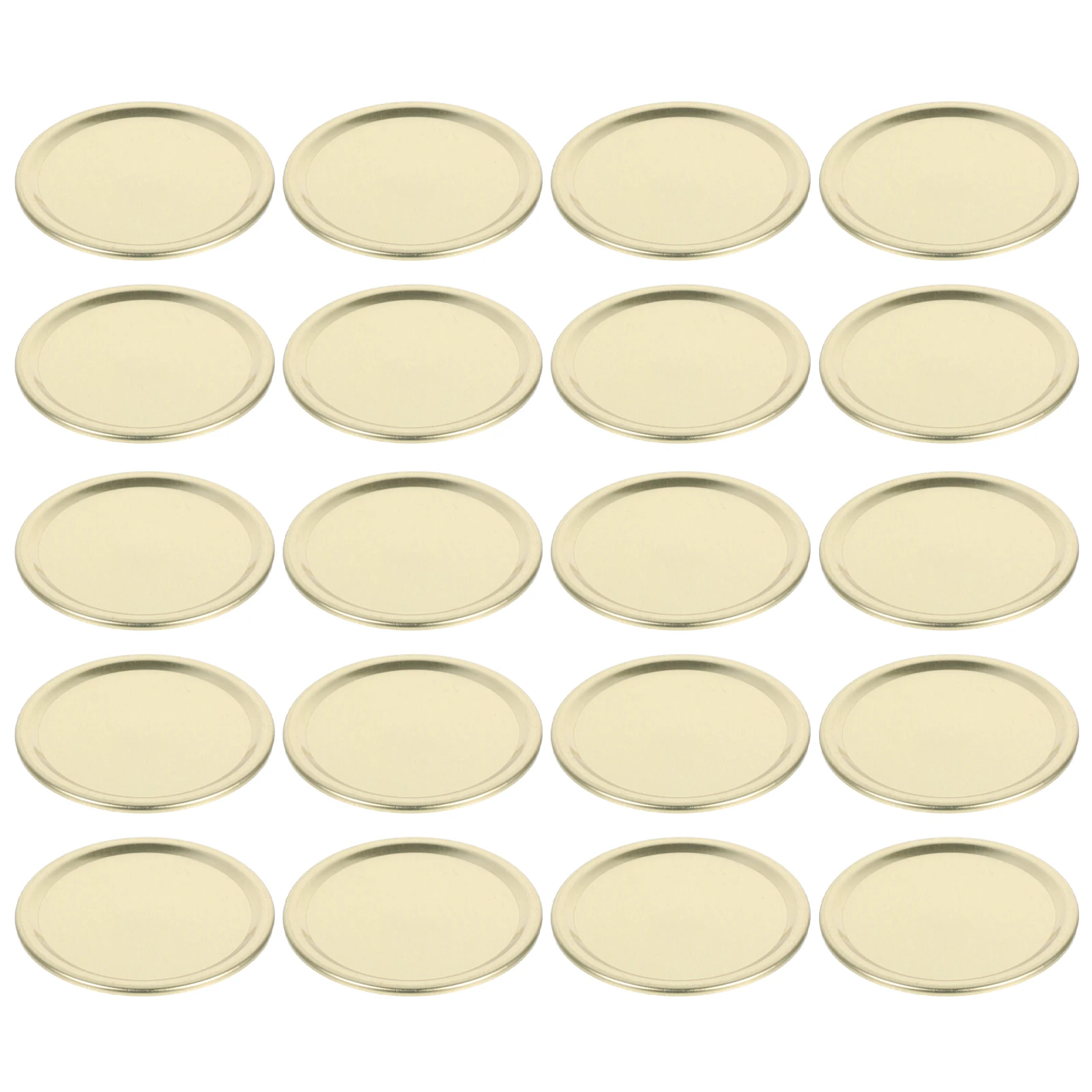 

20Pcs Airtight Tinplate Jar Lids 86mm Diameter for Spices Jams Teas Coffees Canning Storage Versatile Use Regular Canning Lids
