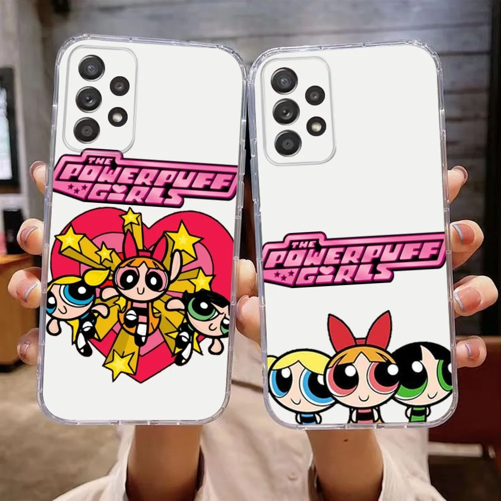 파워퍼프 걸스 투명 휴대폰 케이스 이미지