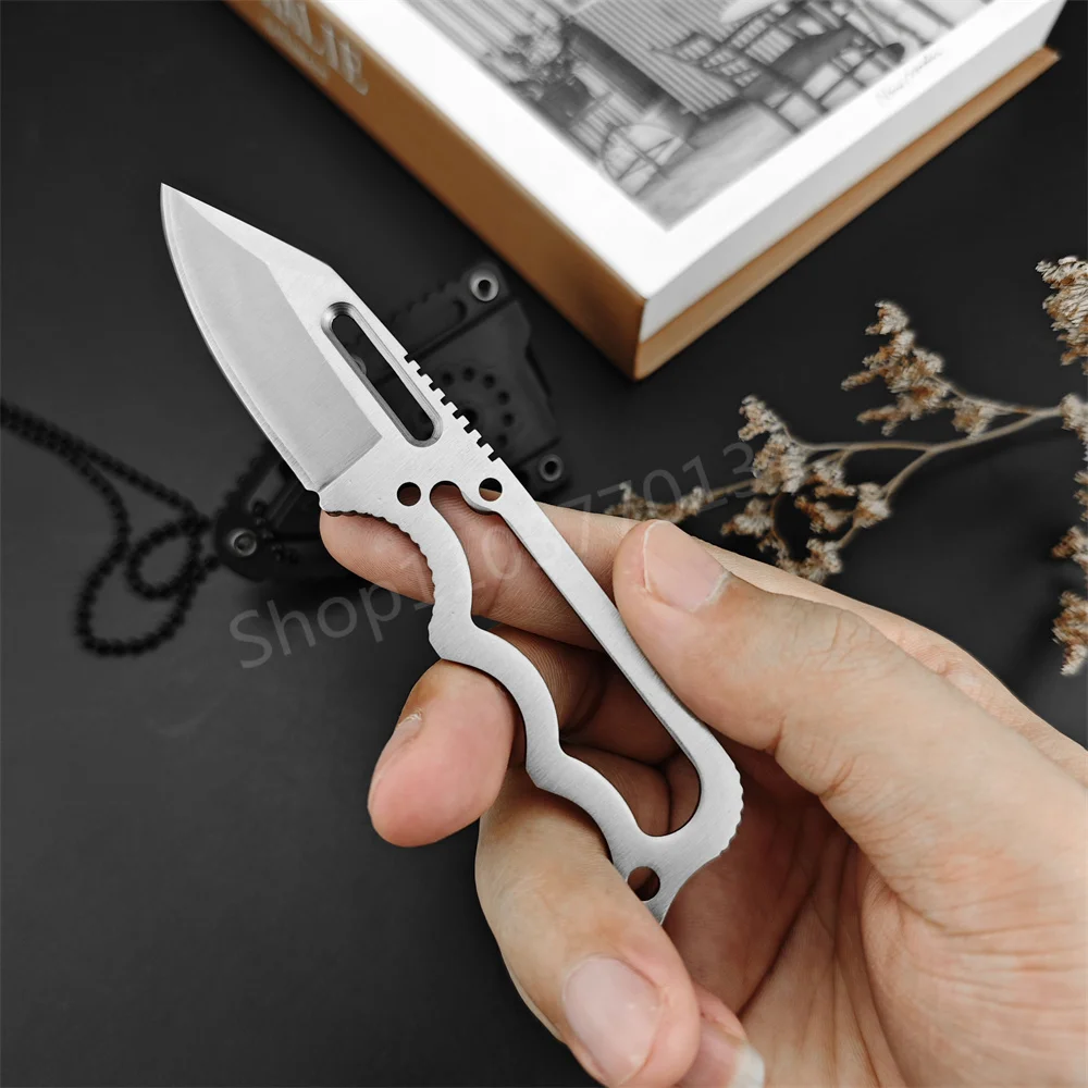 Hot-selling Small Neck Keychain Knife Fixed Blade Knife 5Cr15MoV Blade Steel Handle Outdoor EDC Camping Hiking Survival Tool