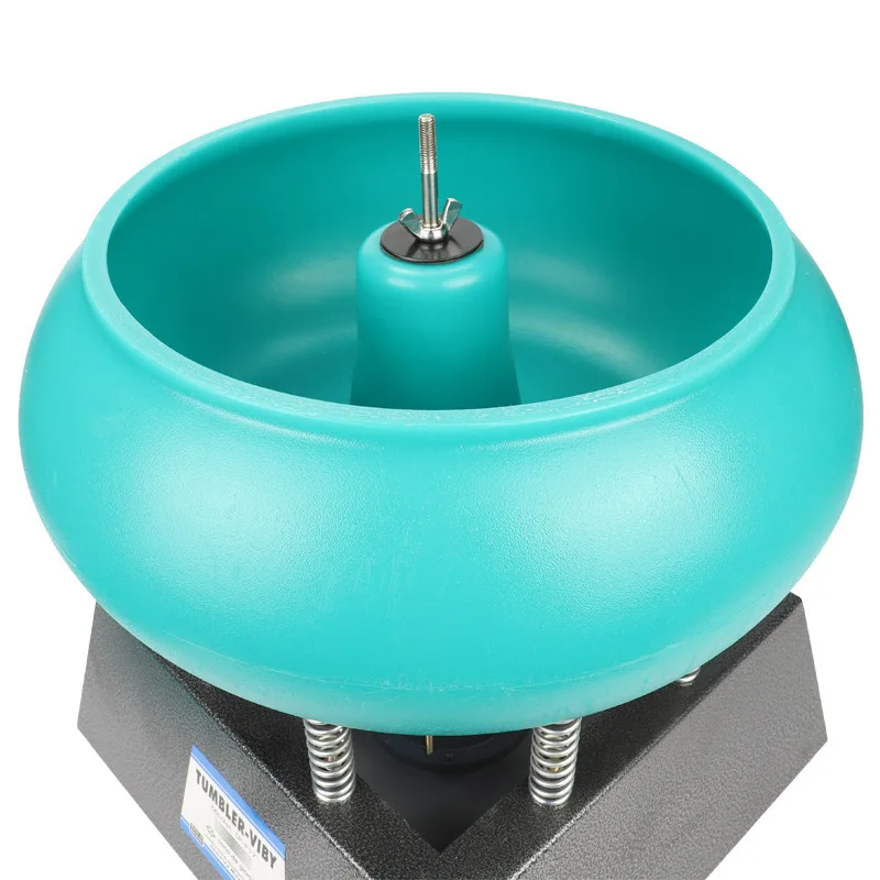 17 Inch Large Capacity Vibratory Tumbler Polishing Machine Jade Jadeite Metal Burr & Stain Removal Vibration Barrel Finishing Eq