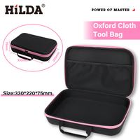 HILDA Pink Tool Bag Portable Oxford Cloth Electric Drill Tool Storage 공구함 Shockproof Carrying Case сумка для инструментов