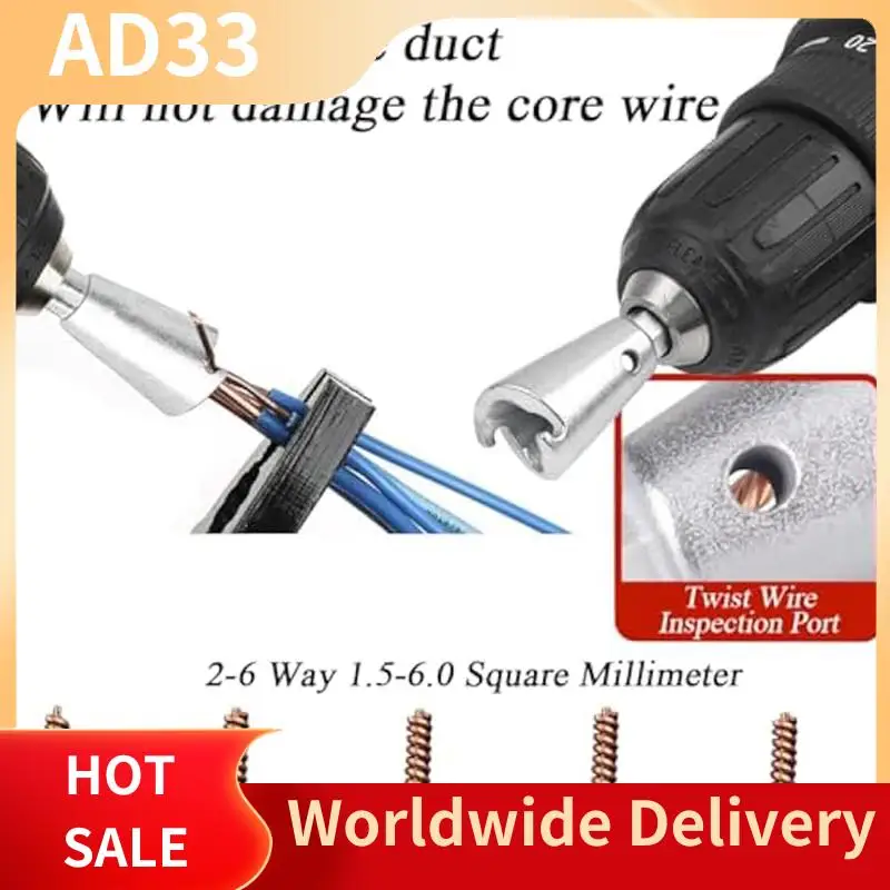 Lightweight 2Pcs Wire Twister Tool For Drill,Wire Twister,Wire Twisting Tool,Spin Twisting Wire Connector Socket With 1/4Inch Ch