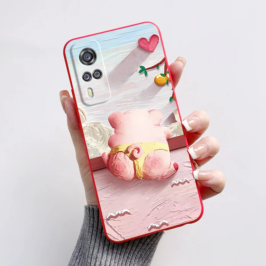 For Vivo Y31 Case Vivo Y51a Cute Rabbit Panda Cover Soft Silicone Phone Case For Vivo Y51 2020 December VivoY31 Vivo Y51a Bumper