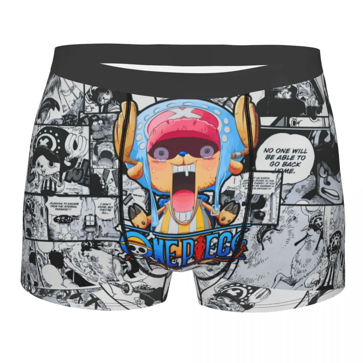 

Men One Piece Anime Chopper Long Underwear Funny Boxer Briefs Shorts Panties Homme Polyester Underpants S-XXL
