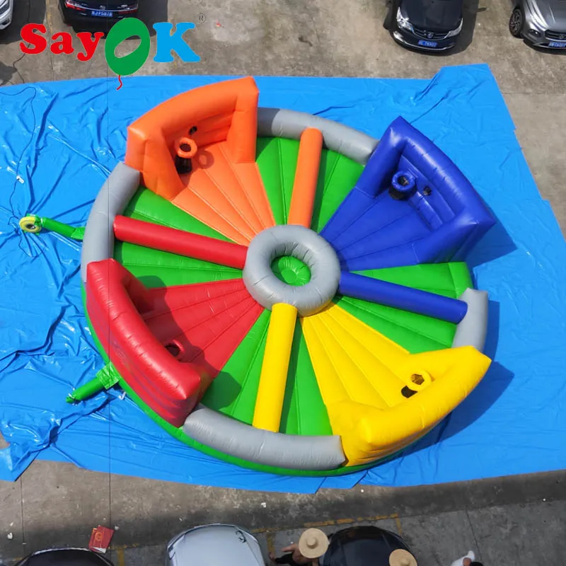 SAYOK 8x8m Giant Inflatable Hungry Bouncy Game Interactive Jumper Game with Air Blower for Team Building Parties Promotions