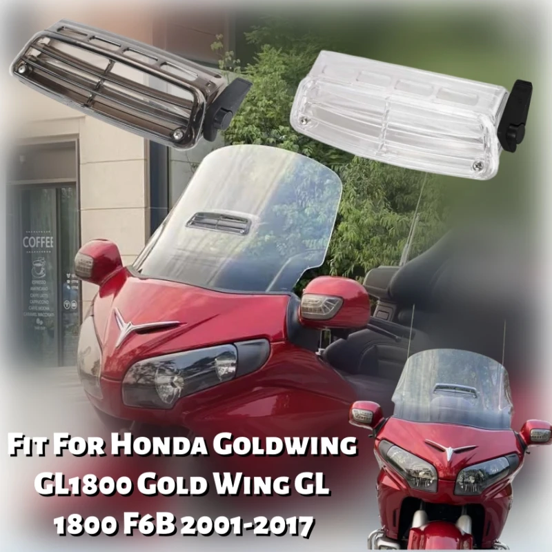 Fit For Honda Goldwing GL1800 Gold Wing GL 1800 F6B 2001-2017 Motorcycle Windshield Air Flow Vent Adjustable Windscreen Window