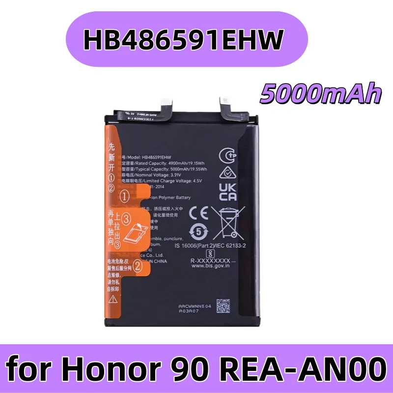 High Quality Replaceable Battery 5000mAh HB486591EHW Battery for Honor 90 /90 Pro REA-AN00  Mobile Phone Batteries+free Toos