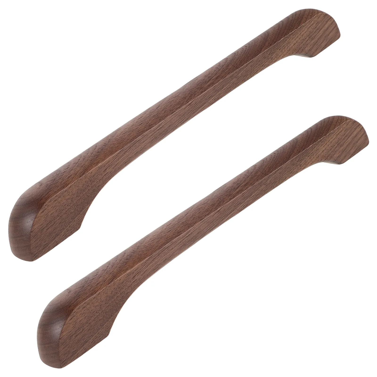 2Pcs Marine Wood Grab Handles Solid Pre Drilled Screw Easy Mount Boat Rv Door Entrance Ergonomic Sturdy Wood Pull Bar Yacht