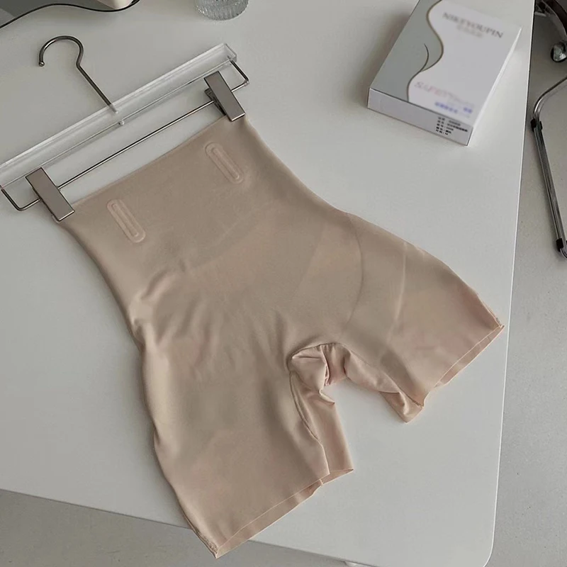 Culotte Plate Sans Couture pour Femme, Sous-Vêtement Amincissant, Pantalon de Sécurité