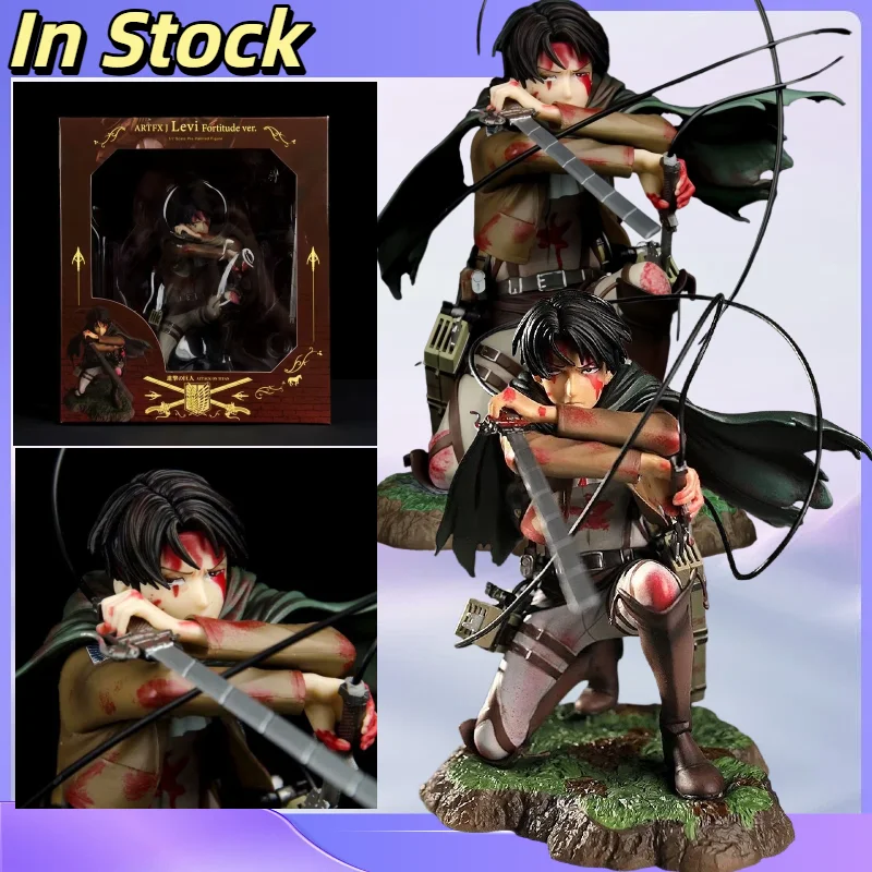 modellino-1-6-attack-on-titan-levi-ackerman-edizione-speciale-anime-con-danni-da-battaglia-posizione-inginocchiata-collezione-per-appassionati