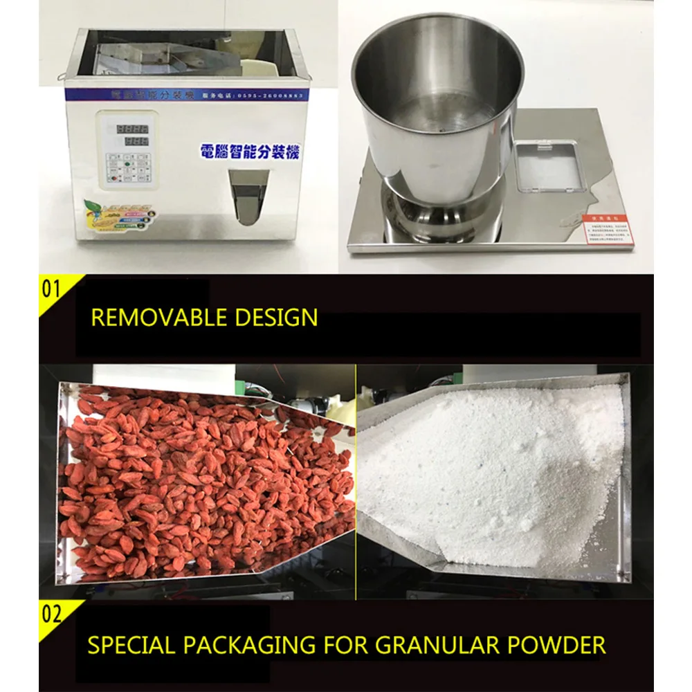 2025 Version Powder Filling Machine Weighing Processor Granule Powder Filling Machine With Vibration Enlarged Hopper