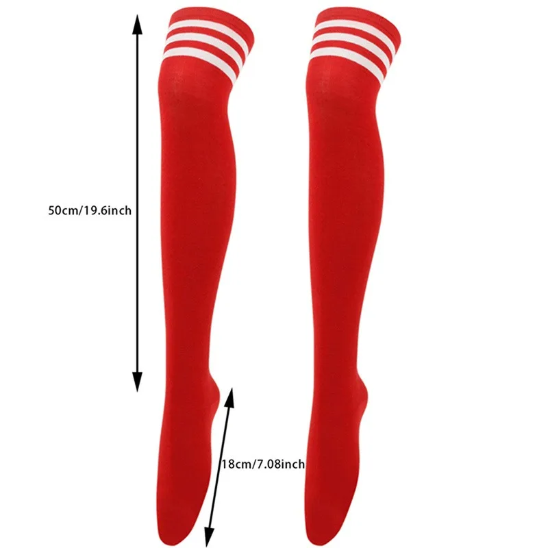 Schwarz/weiß gestreifte lange Socken für Damen, sexy Overknee-Oberschenkelstrümpfe, Overknee-Strümpfe, Damen und Mädchen, warme lange Röhrensocken ﻿ – Detail 15