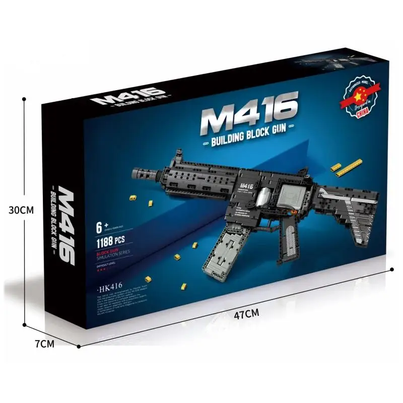 1188PCS M416 Rifle Building Block Model City Police Military Gift Series Toys Bricks Assembly Child Boy For Weapon Gun Puzzle