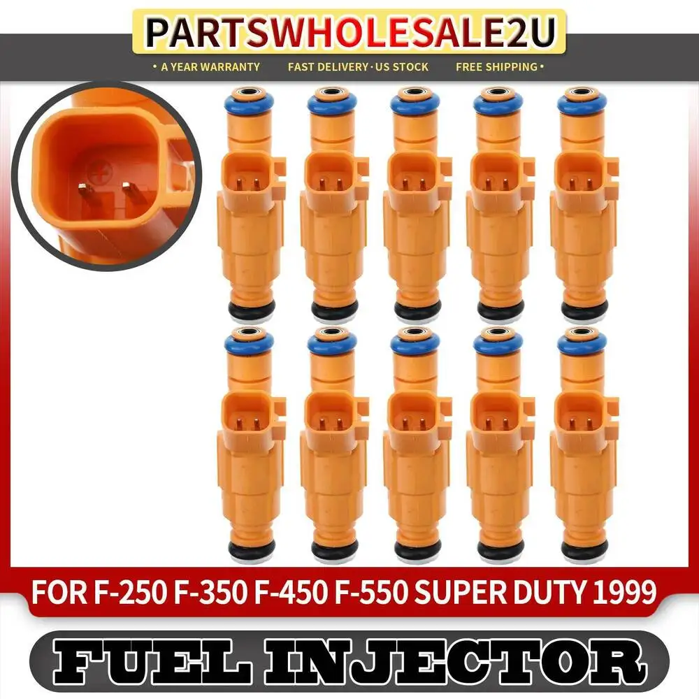 

10x Fuel Injector for For Ford F-250 F-350 F-450 F-550 E-350 Super Duty 1999 6.8L