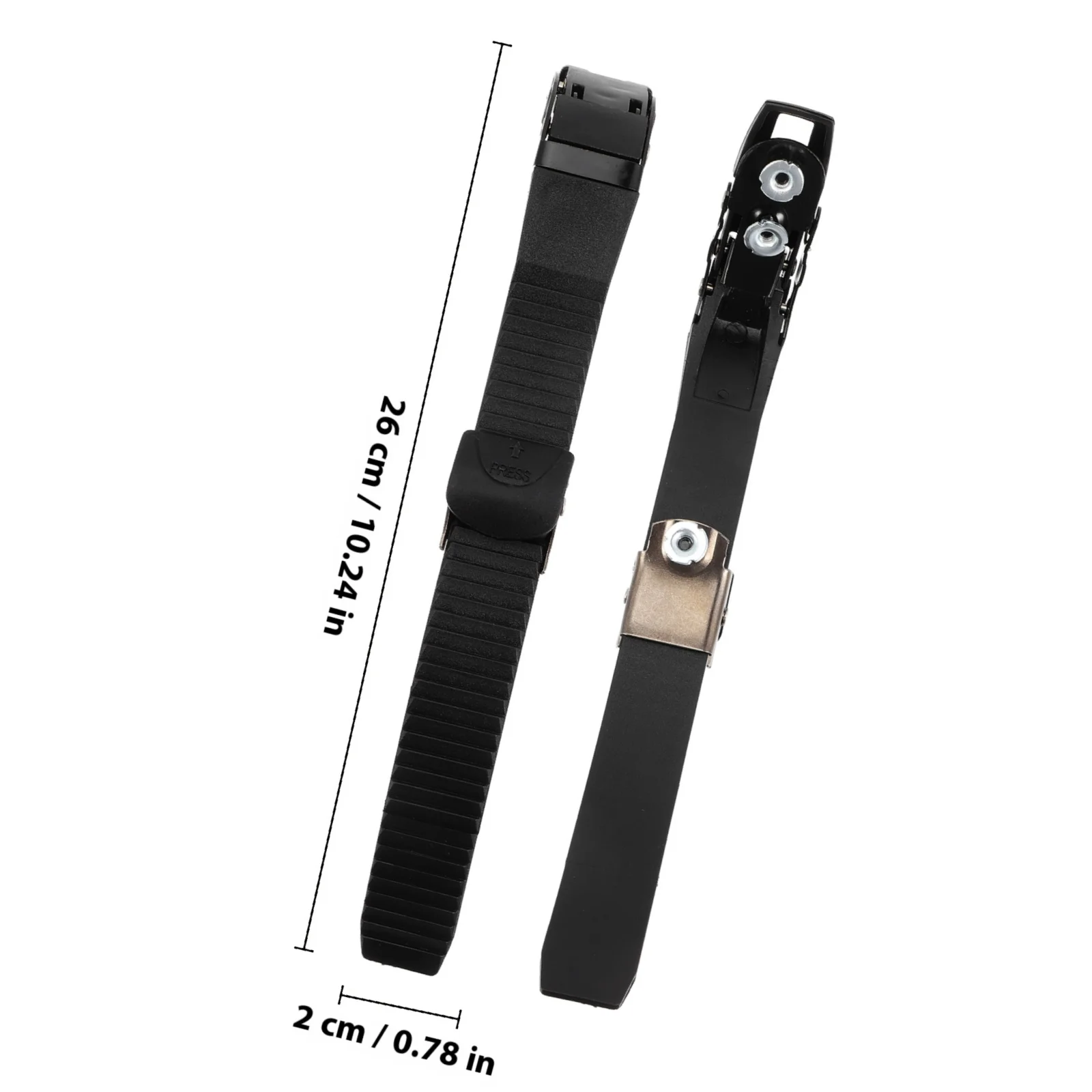 قطعتان من أشرطة تثبيت التزلج الدوارة الاحترافية المتينة لأحذية التزلج مع حزام تثبيت تزلج بتصميم ثابت