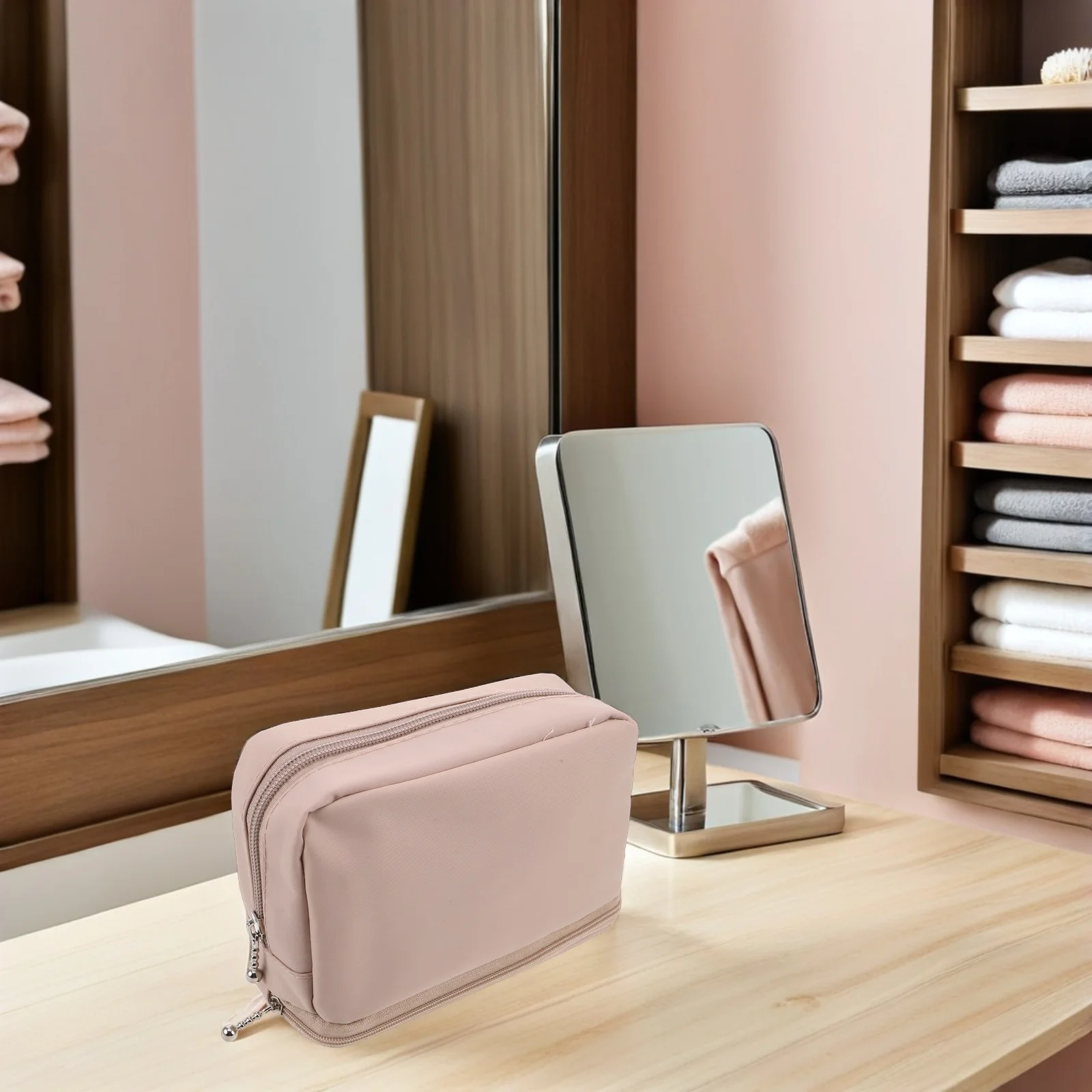 Torebka na pędzle do makijażu, smukła, przenośna, podróżna, organizer, nylonowa saszetka dla kobiet, mała kosmetyczka, wielofunkcyjna.