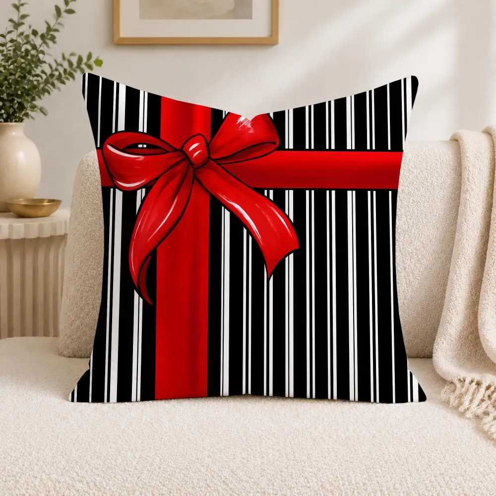 Joy to The World Christmas Cushion Cover Square Decorative Sofa Pillow Case Bedroom Living Room Home Decor Gift