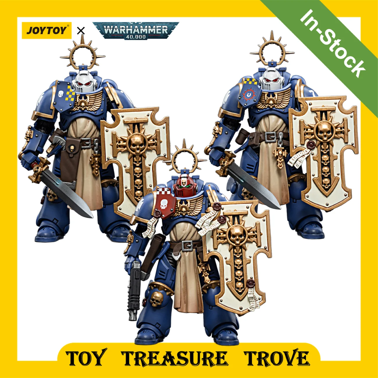 

[In-Stock] JOYTOY Warhammer 40k 1/18 Action Figure Ultramarines Blade Guard Veteran Sergeant Proximo Anime Military Model Gift