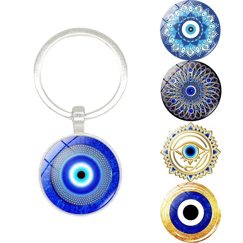 Новинка-брелок-для-ключей-от-сглаза-голубого-цвета