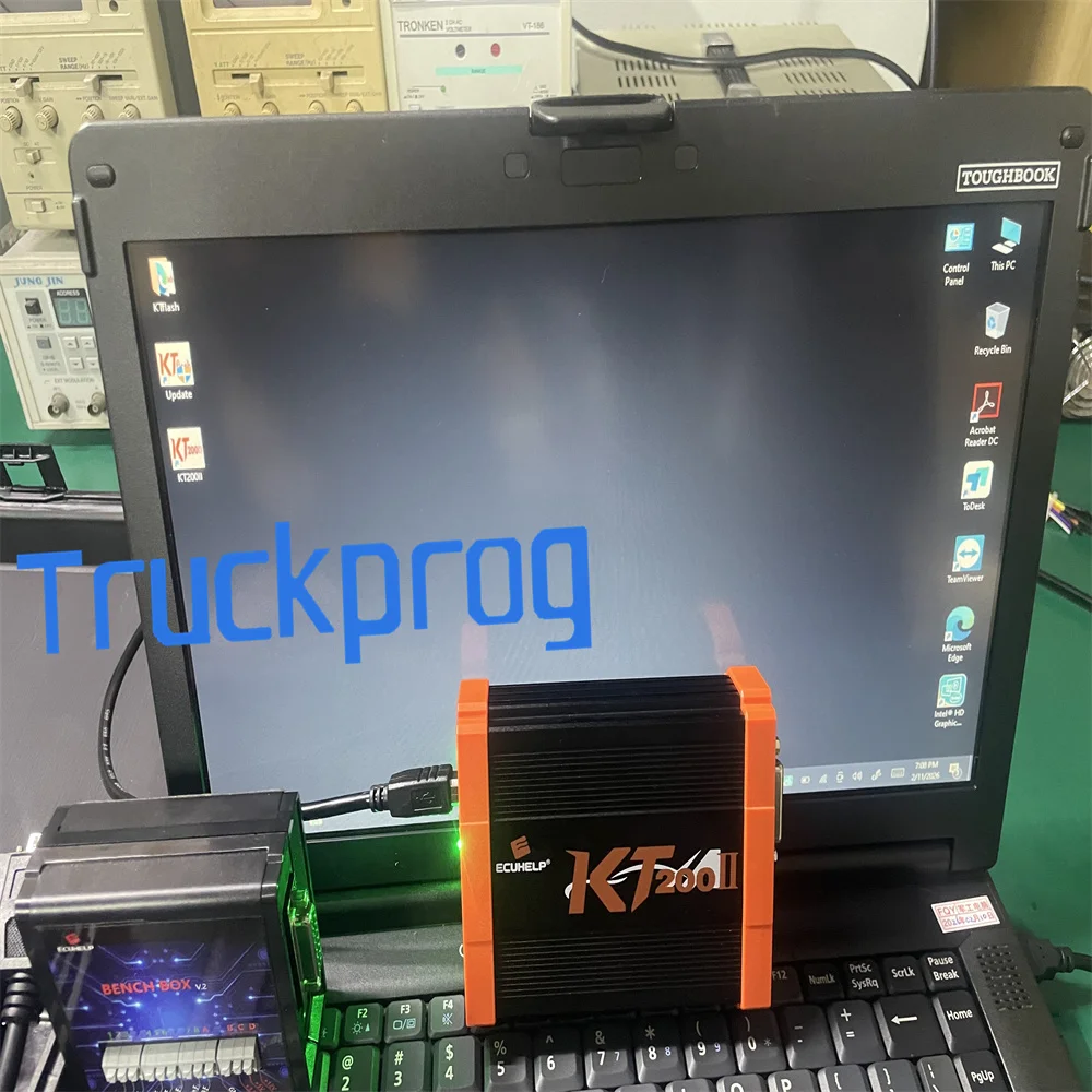 Upgrade KT200ii Online Full Version with Offline Dongle kt200 ECU master Programmer for Car Truck Motorbike Tractor Boat cf53lap