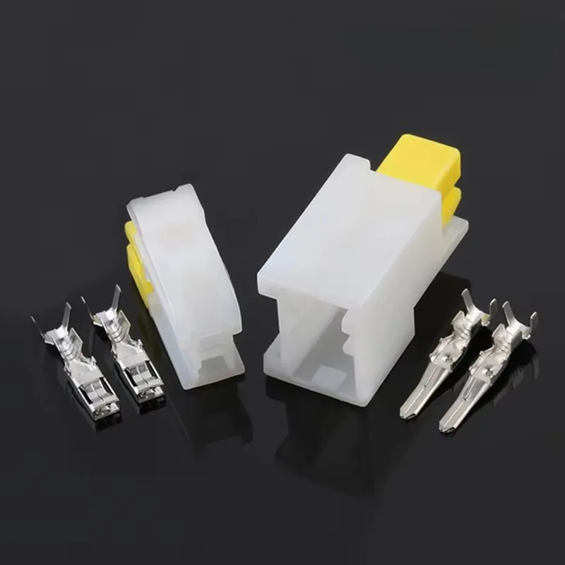 1-20Sets 7122-1620 7123-1620 2Pin Way Unsealed Automotive Wire Harness Sheath Male Female Connector DJ7023Y-2.8-11/21
