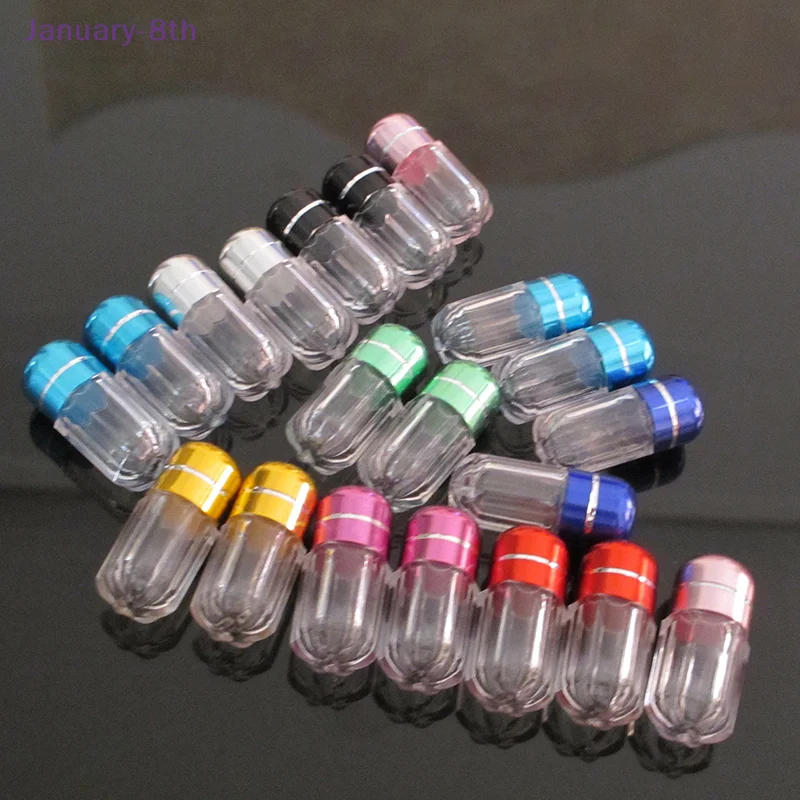 10Pcs Refillable Empty Small Capsule Bottle Pill Medicine Bottles With Container Shell Plastic Travel